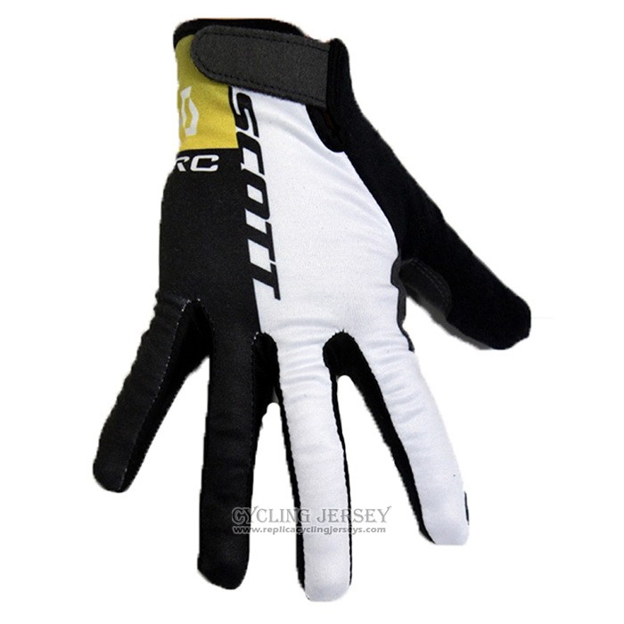 2020 Scott Full Finger Gloves Cycling Black White (2)